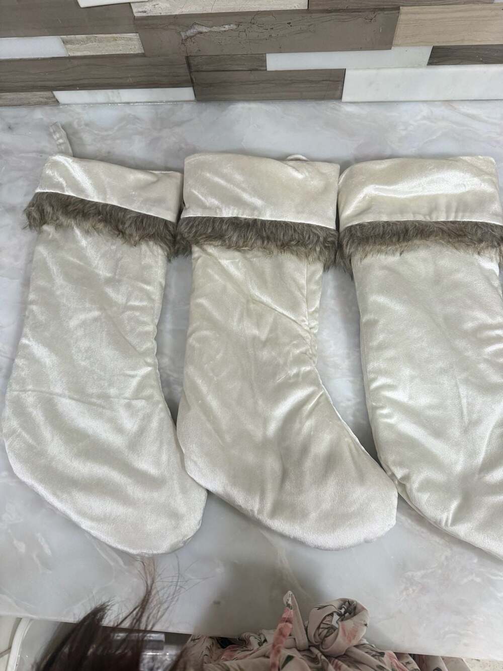 Faux Fur Christmas Stocking
